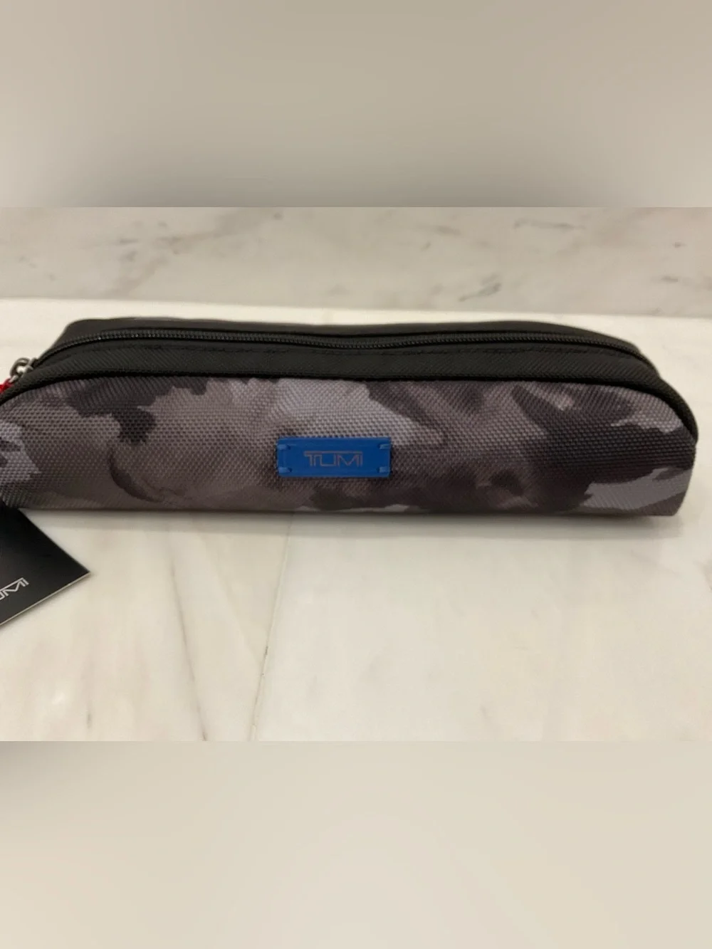NEW - TUMI Zippered Ballistic Nylon Pencil Case - Cord Pouch - MOUNTAIN CAMO